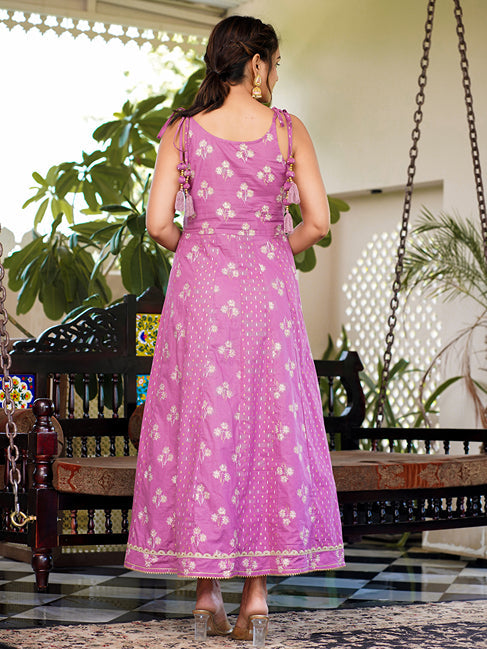 Purple strappy anarkali dress design-Yufta Store-1514DRSPRS