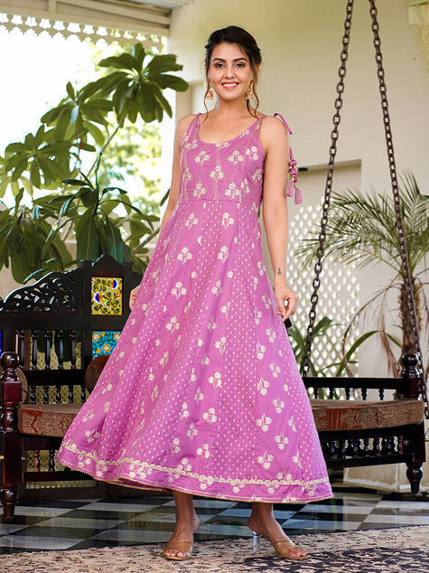 Purple strappy anarkali dress design-Yufta Store-1514DRSPRS