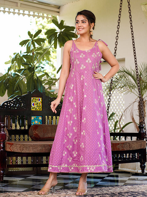 Purple strappy anarkali dress design-Yufta Store-1514DRSPRS