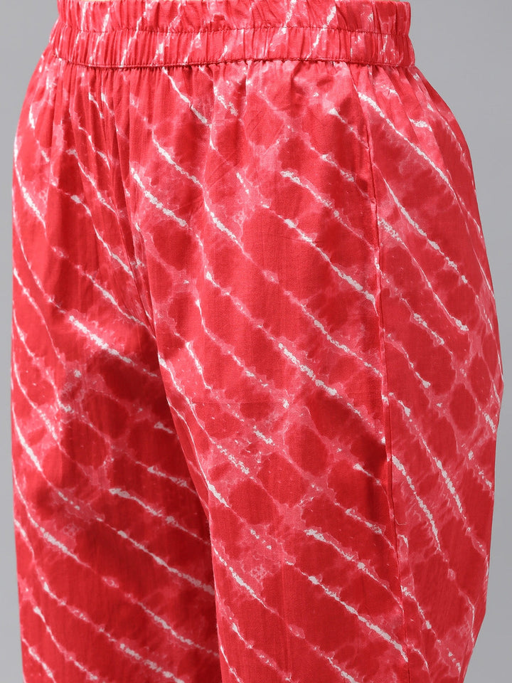 Red Printed Dupatta Set-Yufta Store-9467SKDRDS