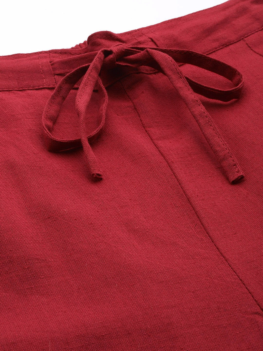 Solid Maroon Cotton Trousers-Yufta Store-4206PNTMRS