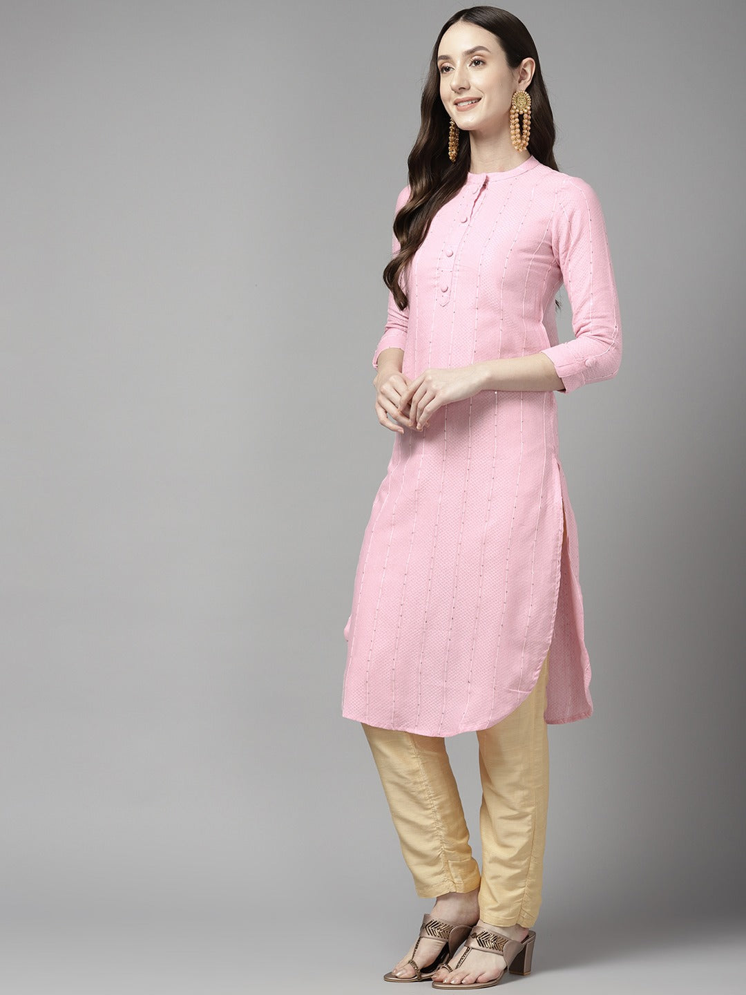 Striped Kurta-Yufta Store-9882KURPKS