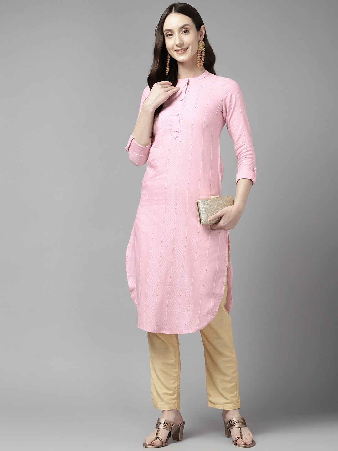 Striped Kurta-Yufta Store-9882KURPKS