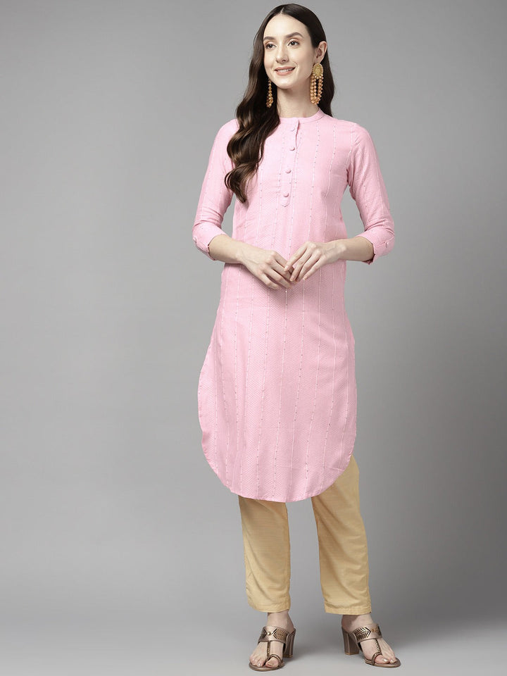 Striped Kurta-Yufta Store-9882KURPKS