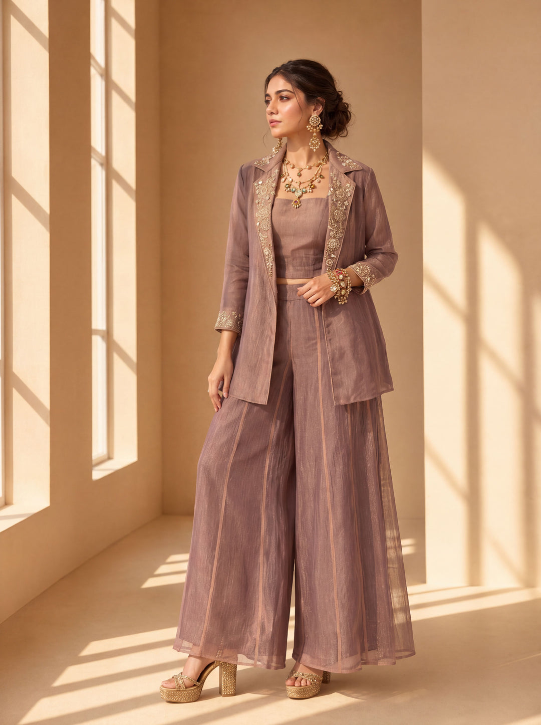 Tissue Purple Co-Ord Set