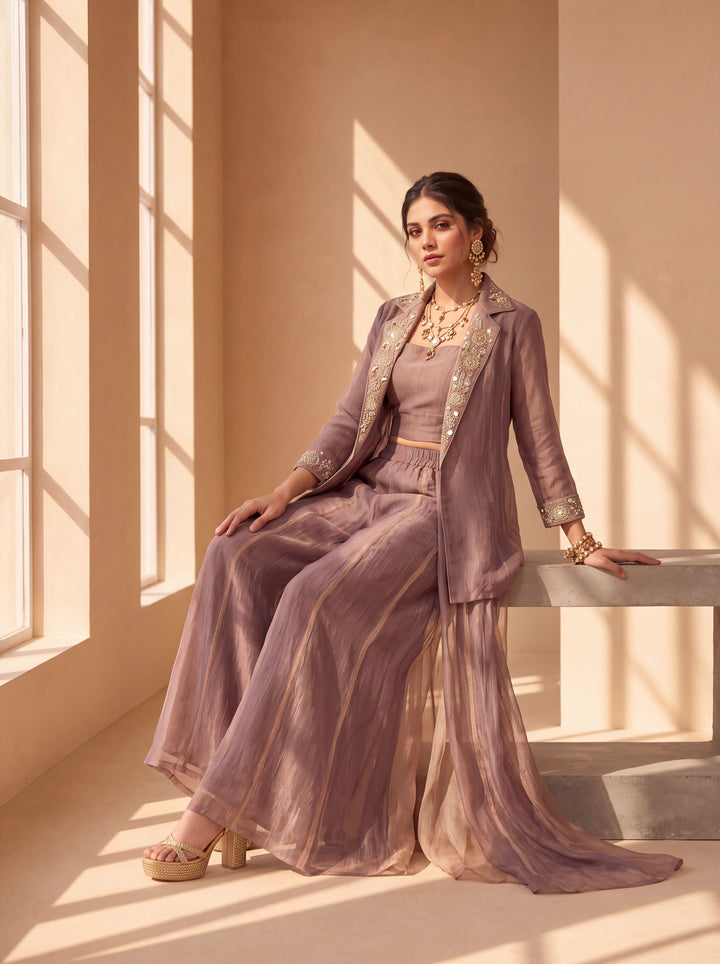 Tissue Purple Co-Ord Set
