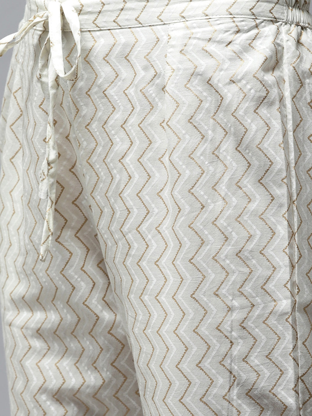 White Ethnic Motifs Cotton Dupatta Set-Yufta Store-5906SKDWHM