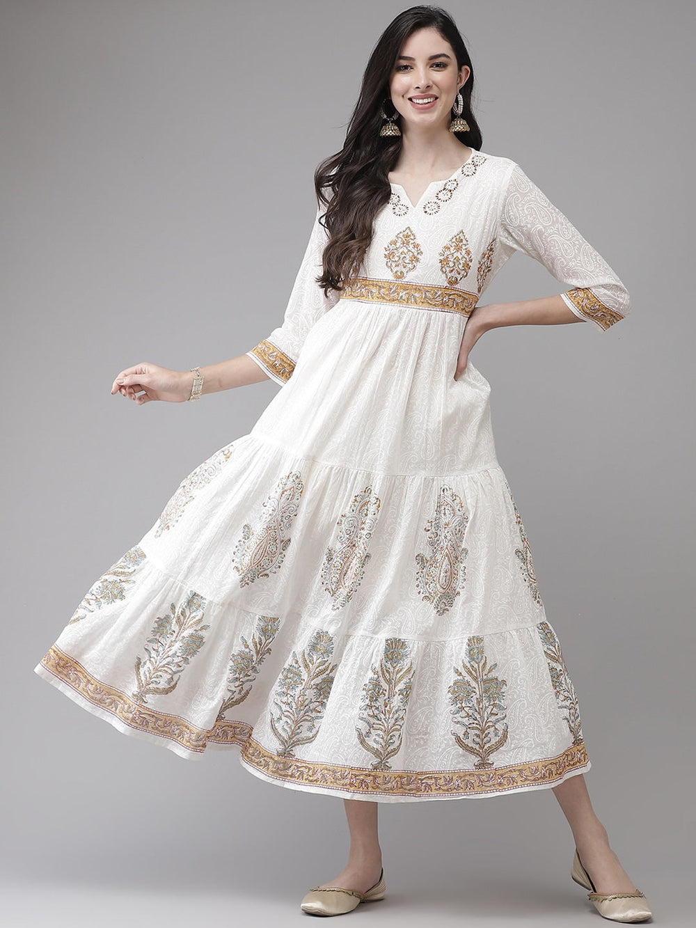 White tired Dress-Yufta Store-3601DRSWHM