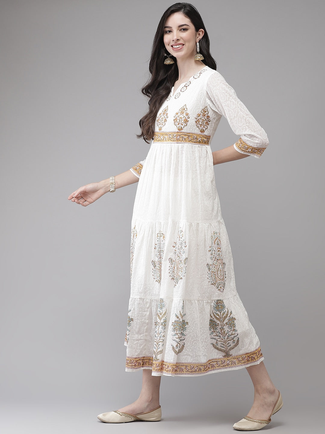 White tired Dress-Yufta Store-3601DRSWHM