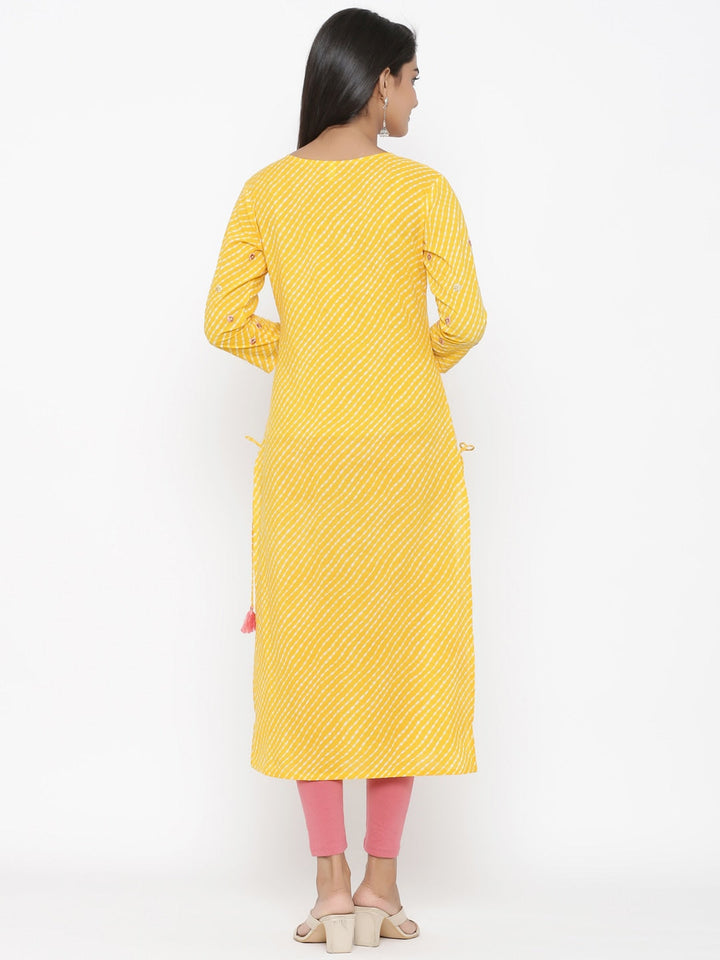 Yellow Straight Kurta-Yufta Store-7491KURYLS