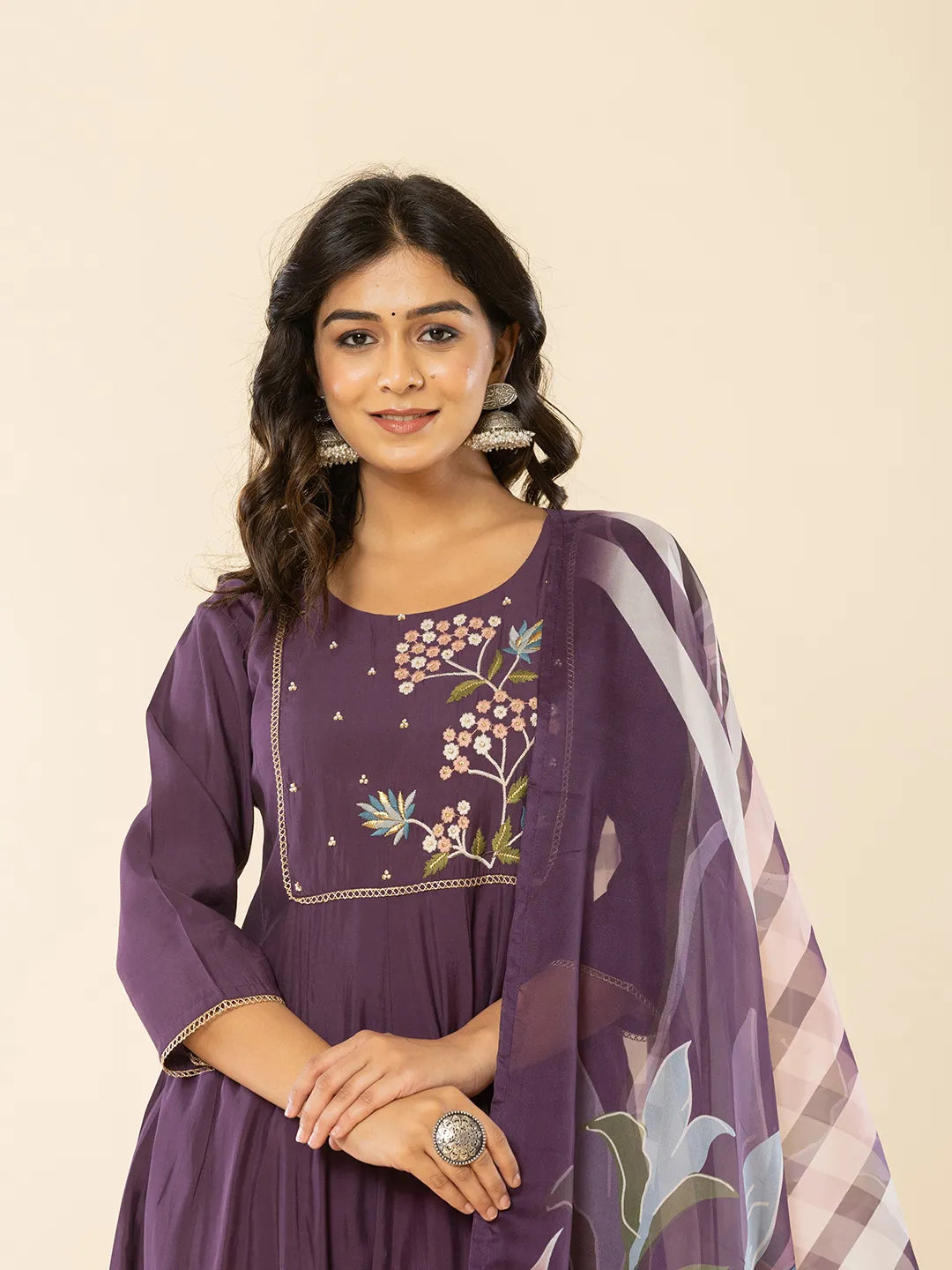 anarkali dupatta pant setoffline_sku-74-Yufta Store-A219SKDPR