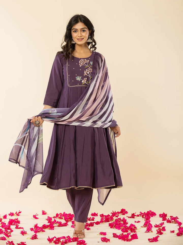 anarkali dupatta pant setoffline_sku-74-Yufta Store-A219SKDPR