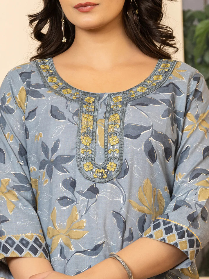 grey kurta dupatta pant setoffline_sku-79-Yufta Store-A232SKDGY