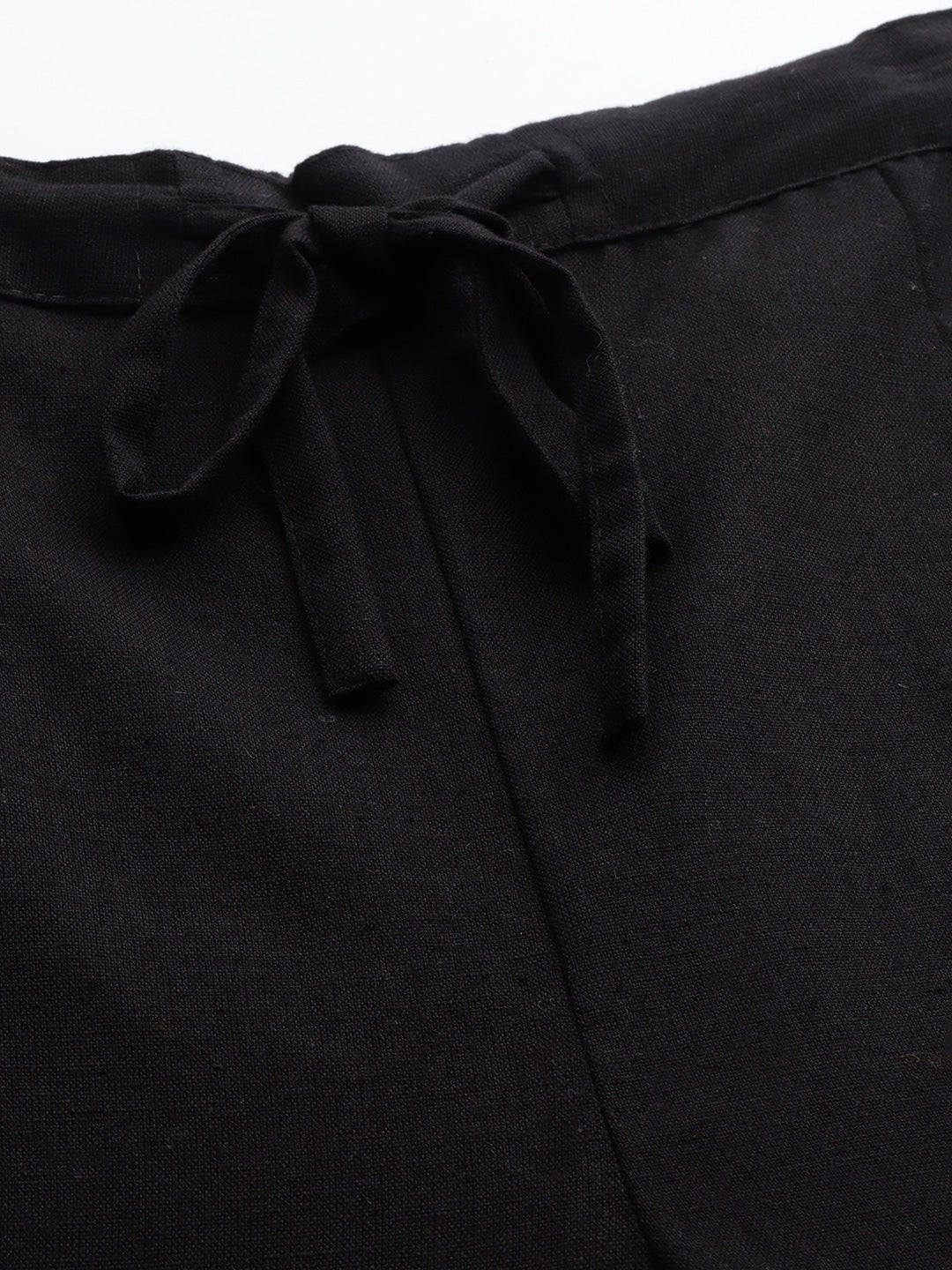 Black Cotton Fit Trousers-Yufta Store-4206PNTBKS