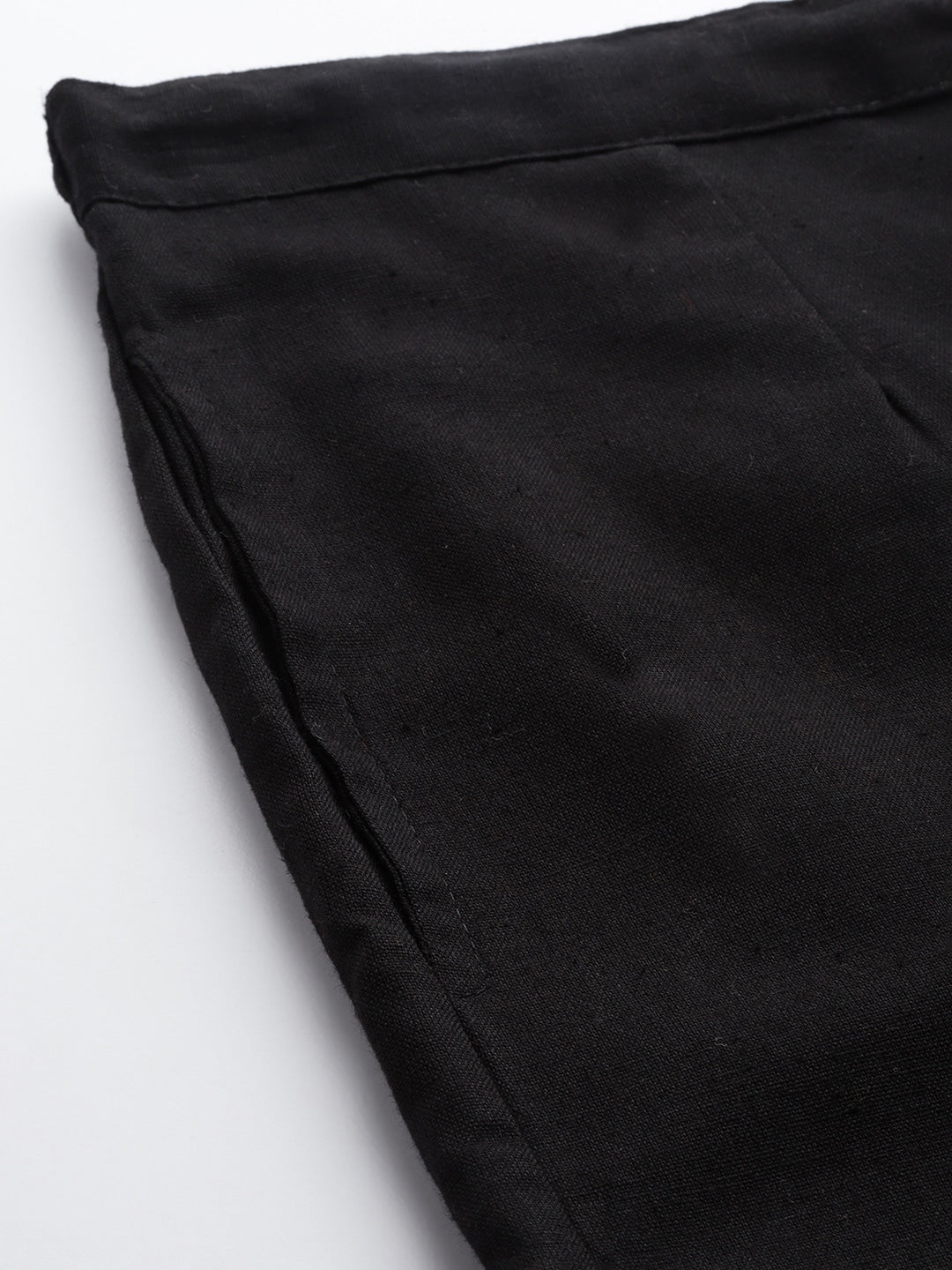 Black Cotton Fit Trousers-Yufta Store-4206PNTBKS