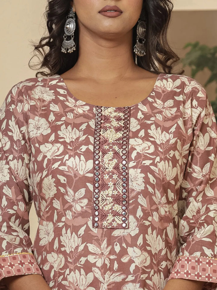 cotton burgundy kurta dupatta pant setoffline_sku-52-Yufta Store-7233SKDBUGM