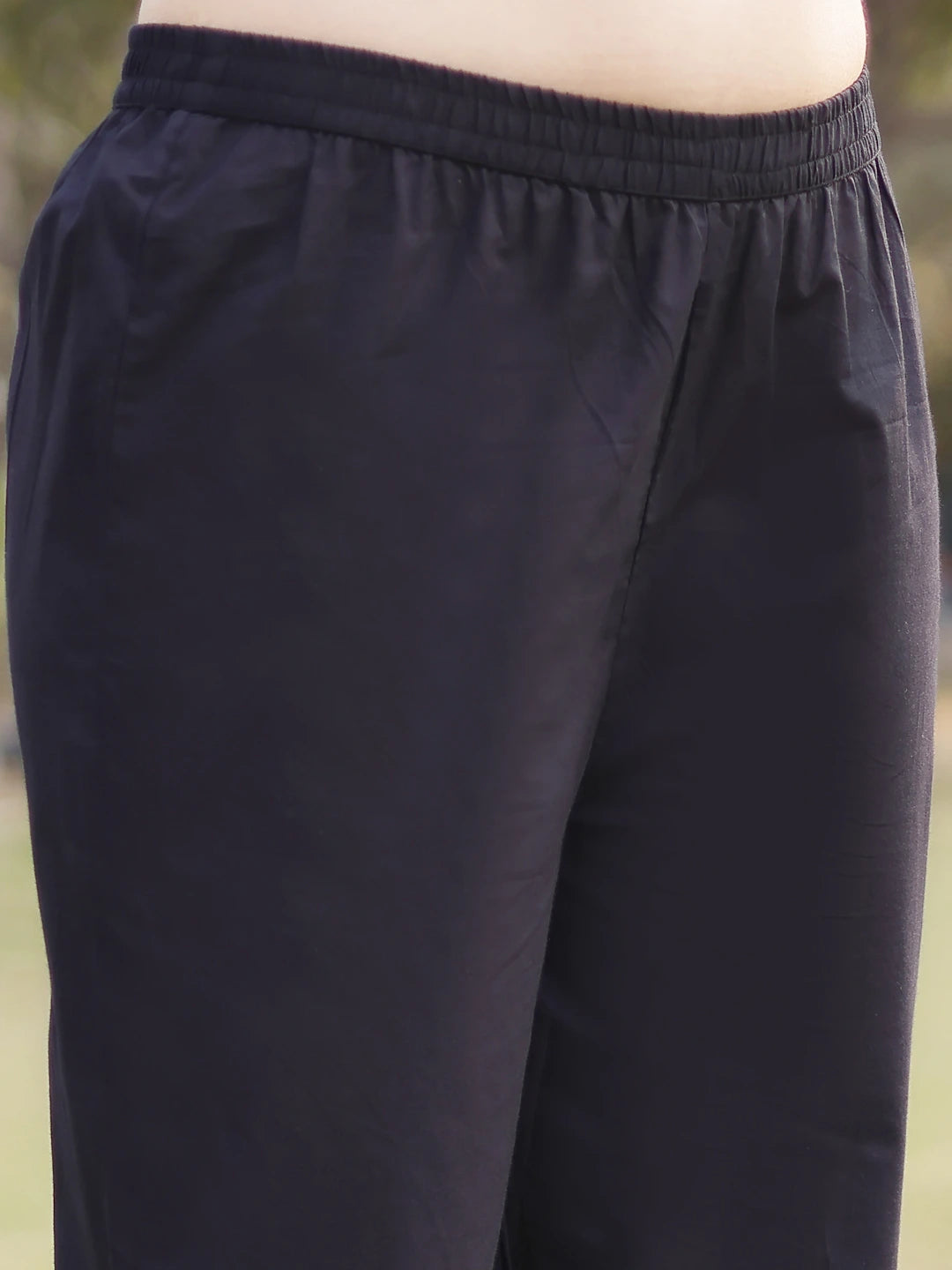 Cotton Black Materinty Kurta Set-Yufta Store-7387SKDBKM