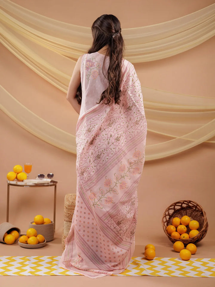 Cotton Pink Sleeveless Kurta Dupatta Set-Yufta Store-7043SKDPKS