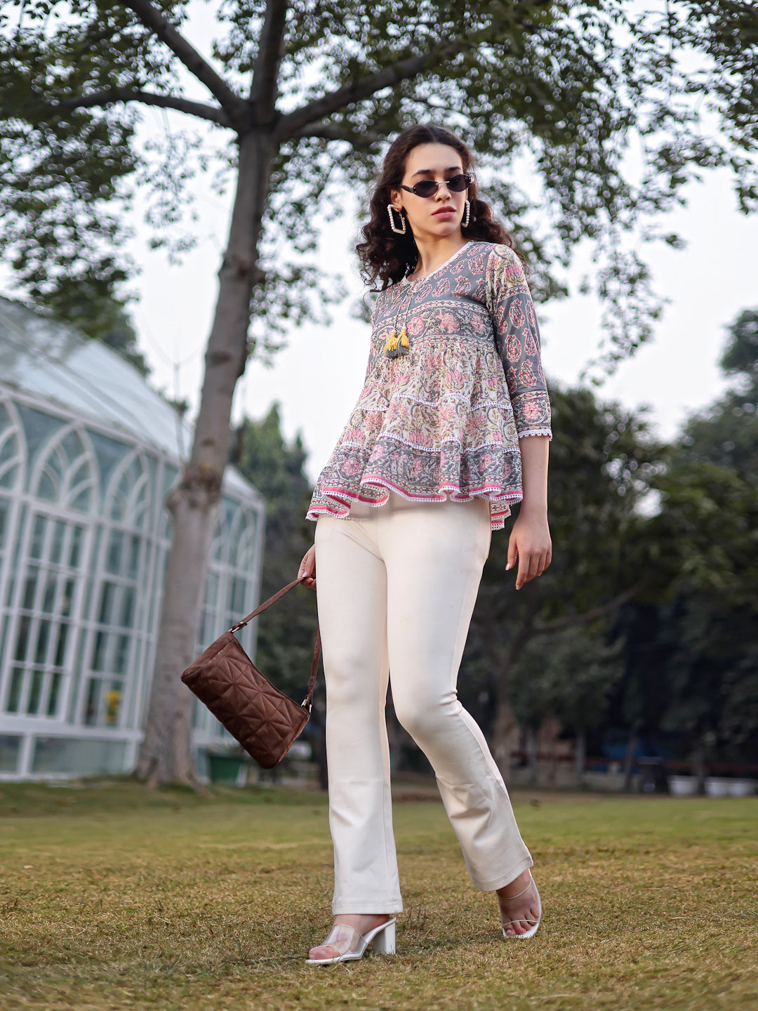 Cotton White Flare Top-Yufta Store-7388TOPWHS