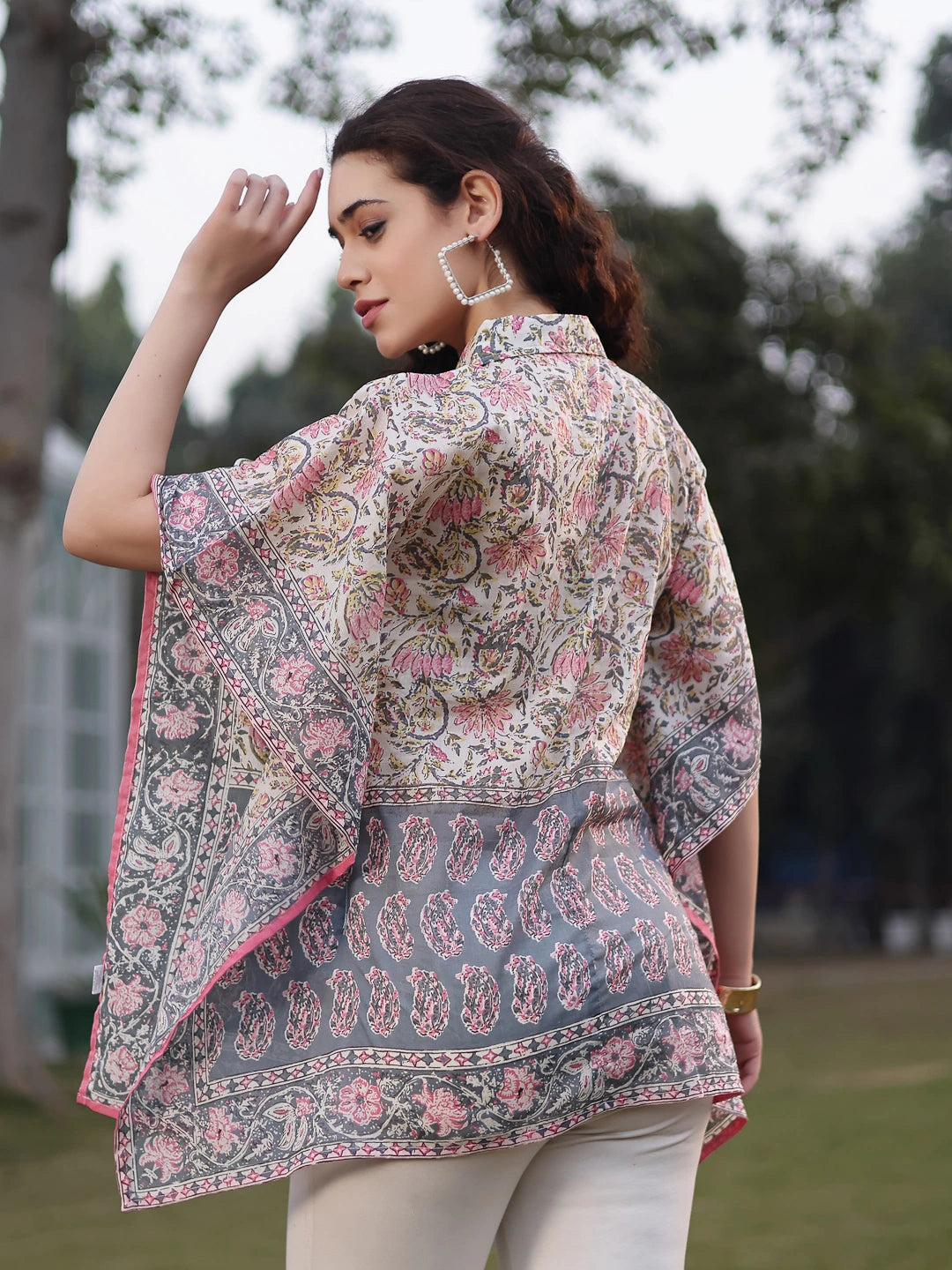 Cotton White Kaftan-Yufta Store-7385KFTWHS