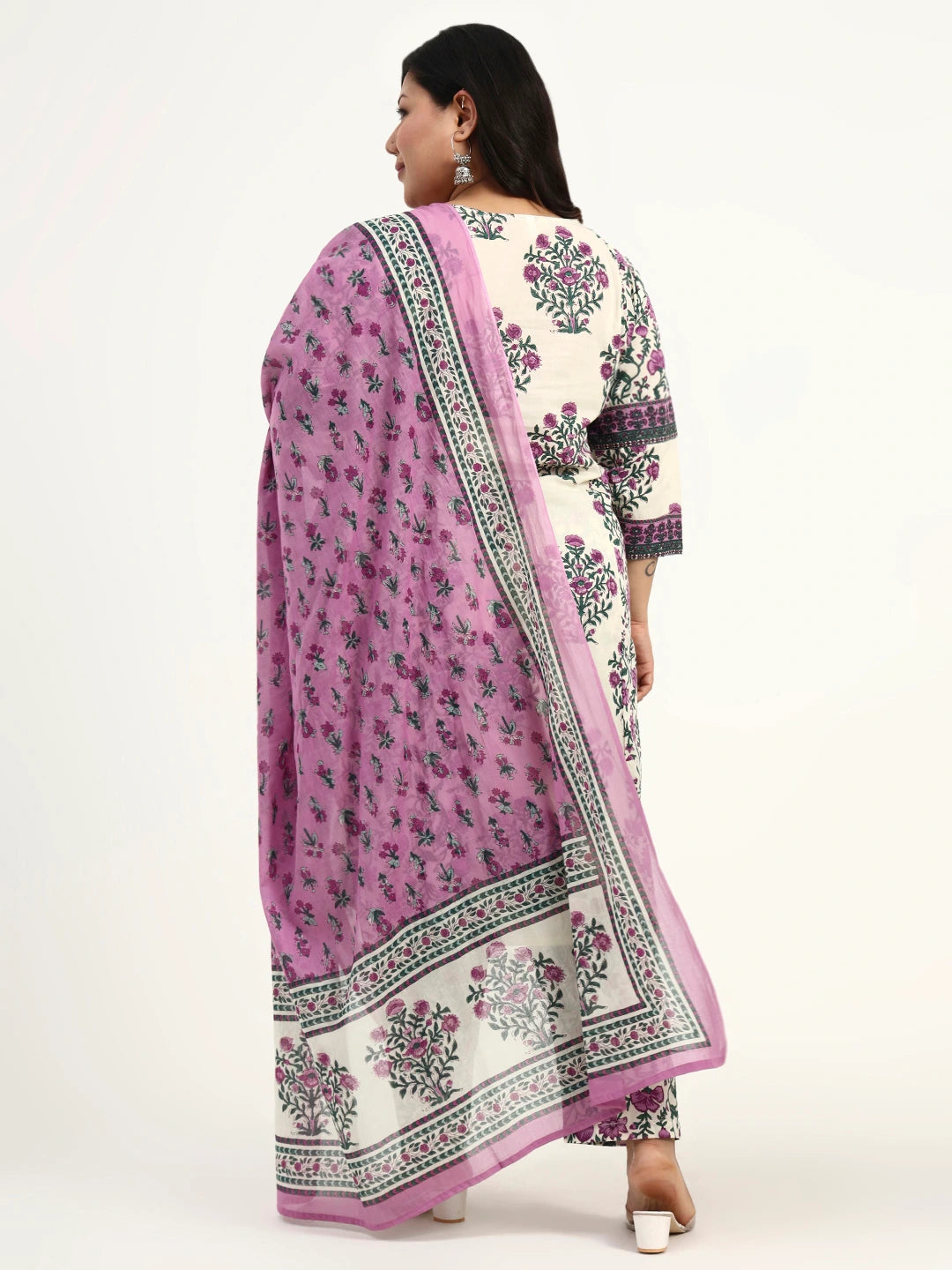 Cotton Yellow Kurta Dupatta Set (Plus Size)-Yufta Store-6496PSKDPR4XL