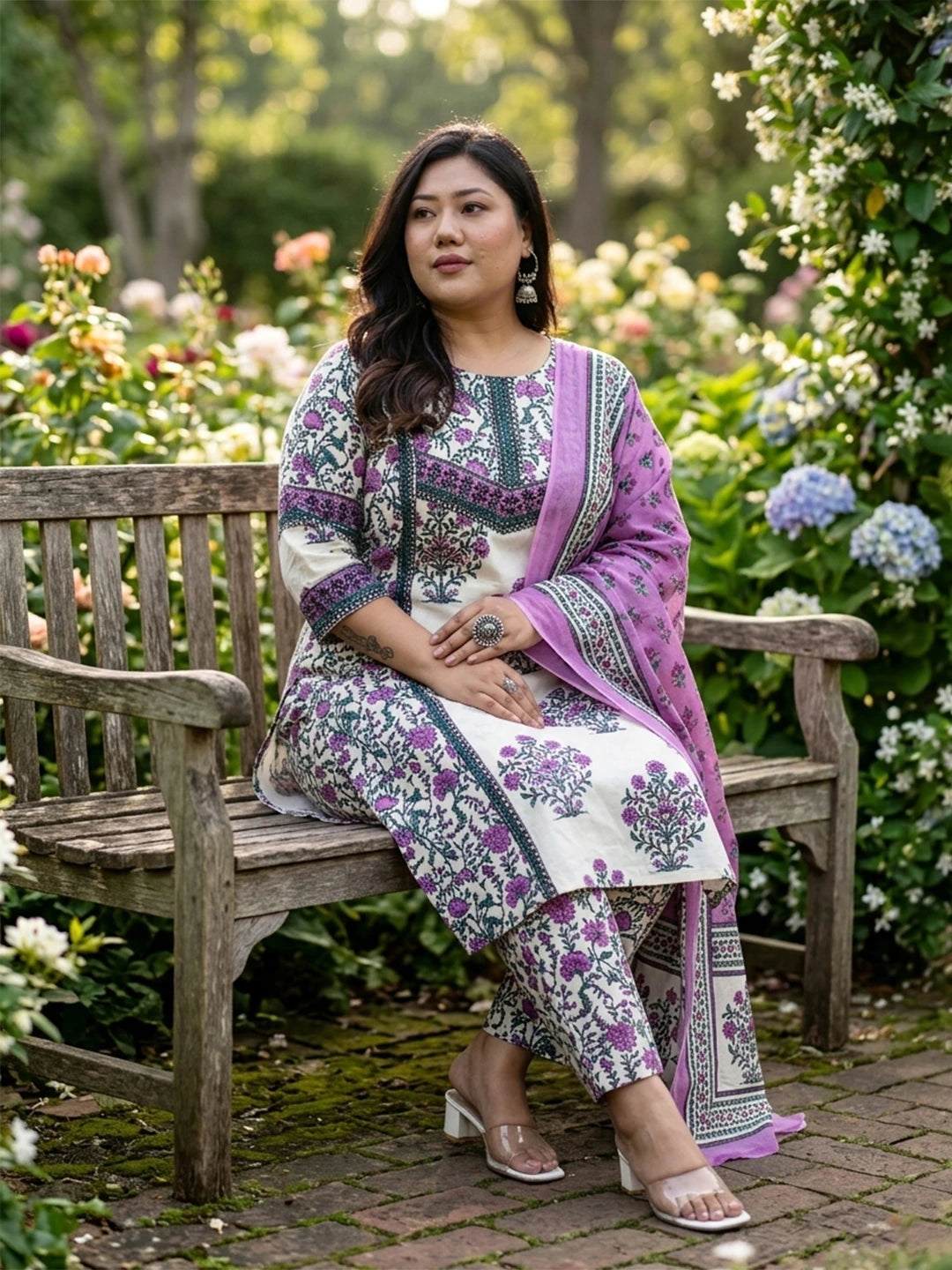 Cotton Yellow Kurta Dupatta Set (Plus Size)-Yufta Store-6496PSKDPR4XL