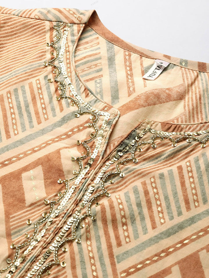 Embroidered Dupatta Set-Yufta Store-9935SKDBGS