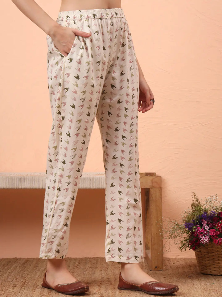 Green Straight Thared Work Kurta Trouser Dupatta Set-Yufta Store-6456SKDGRM