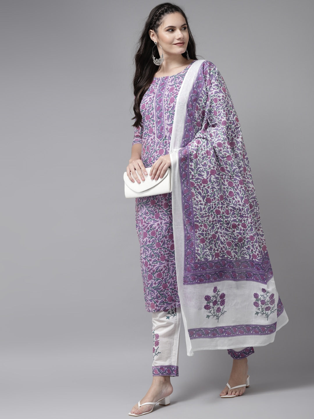 Lavender & White Printed Dupatta Set Regular price Rs. 4,499.00 Sale price Rs. 1,889.00 Save 58% 12 reviews Ships in 48