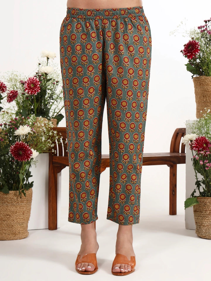 Mustard Cotton Aline Style Co-Ord Set-Yufta Store-7616CRDMSM