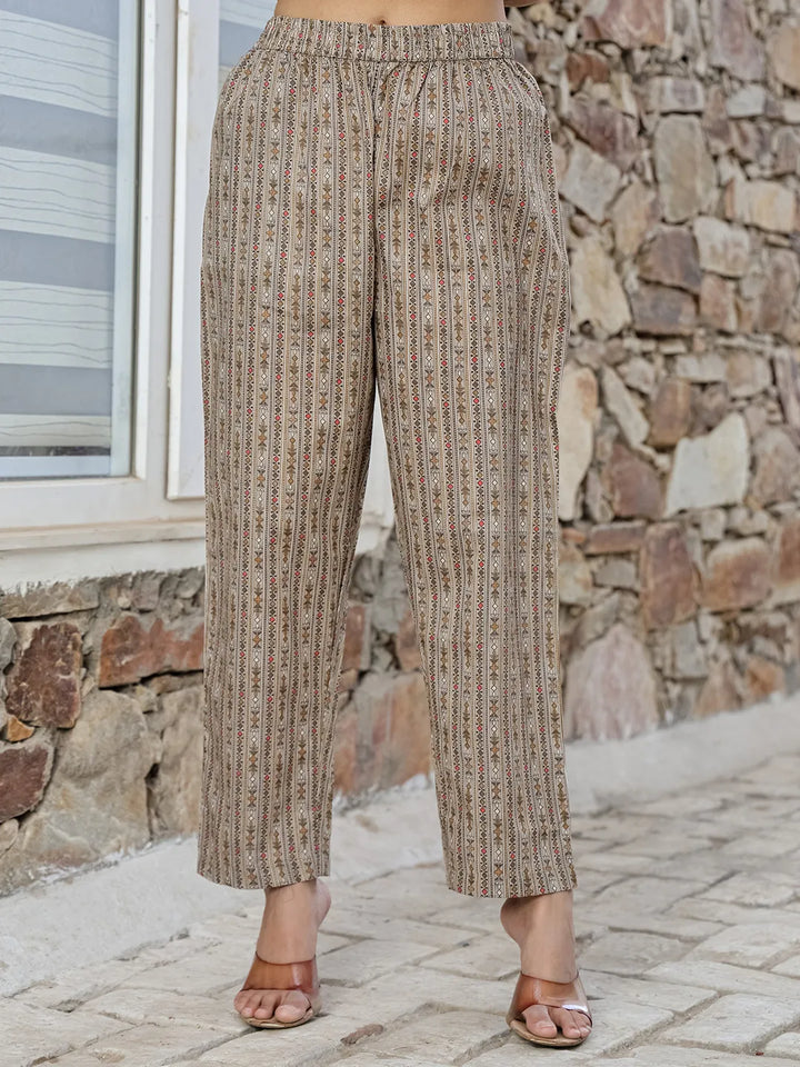 Olive Green Cotton Straight Kurta Set With Handwork-Yufta Store-1838SKDOLM