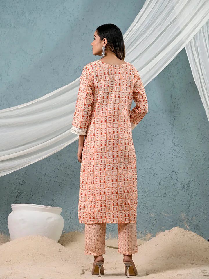 cotton orange kurta dupatta setoffline_sku-8-Yufta Store-7044SKDORM