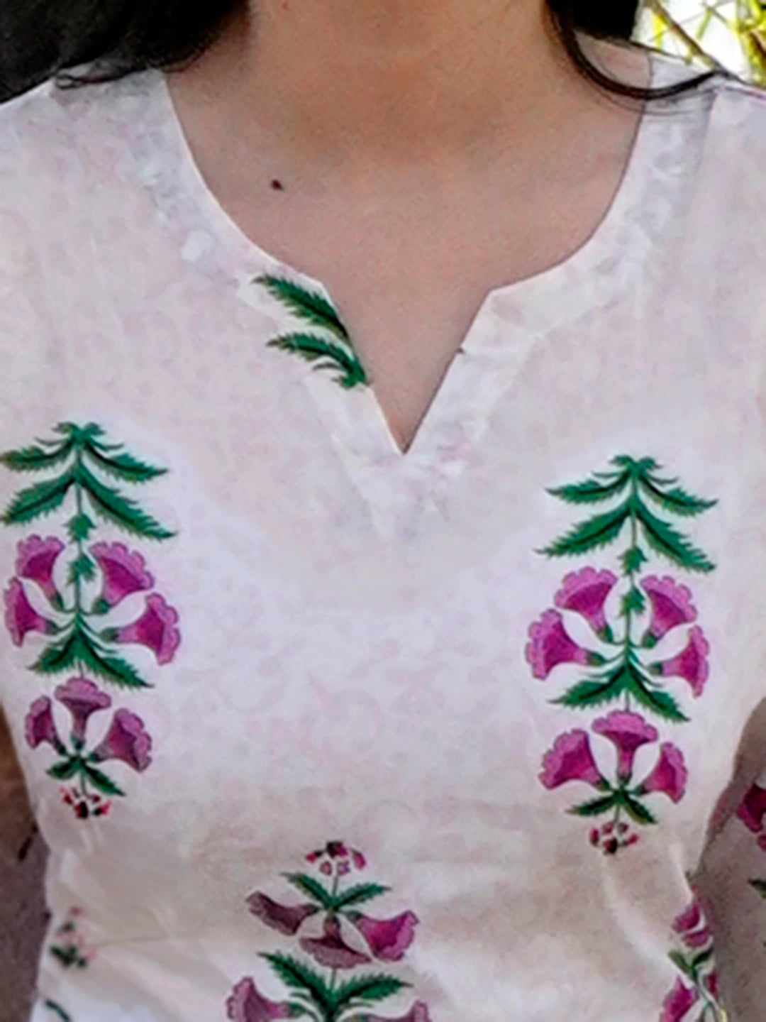 Pink Floral Straight Kurta Trouser Dupatta Set-Yufta Store-7568SKDPKM