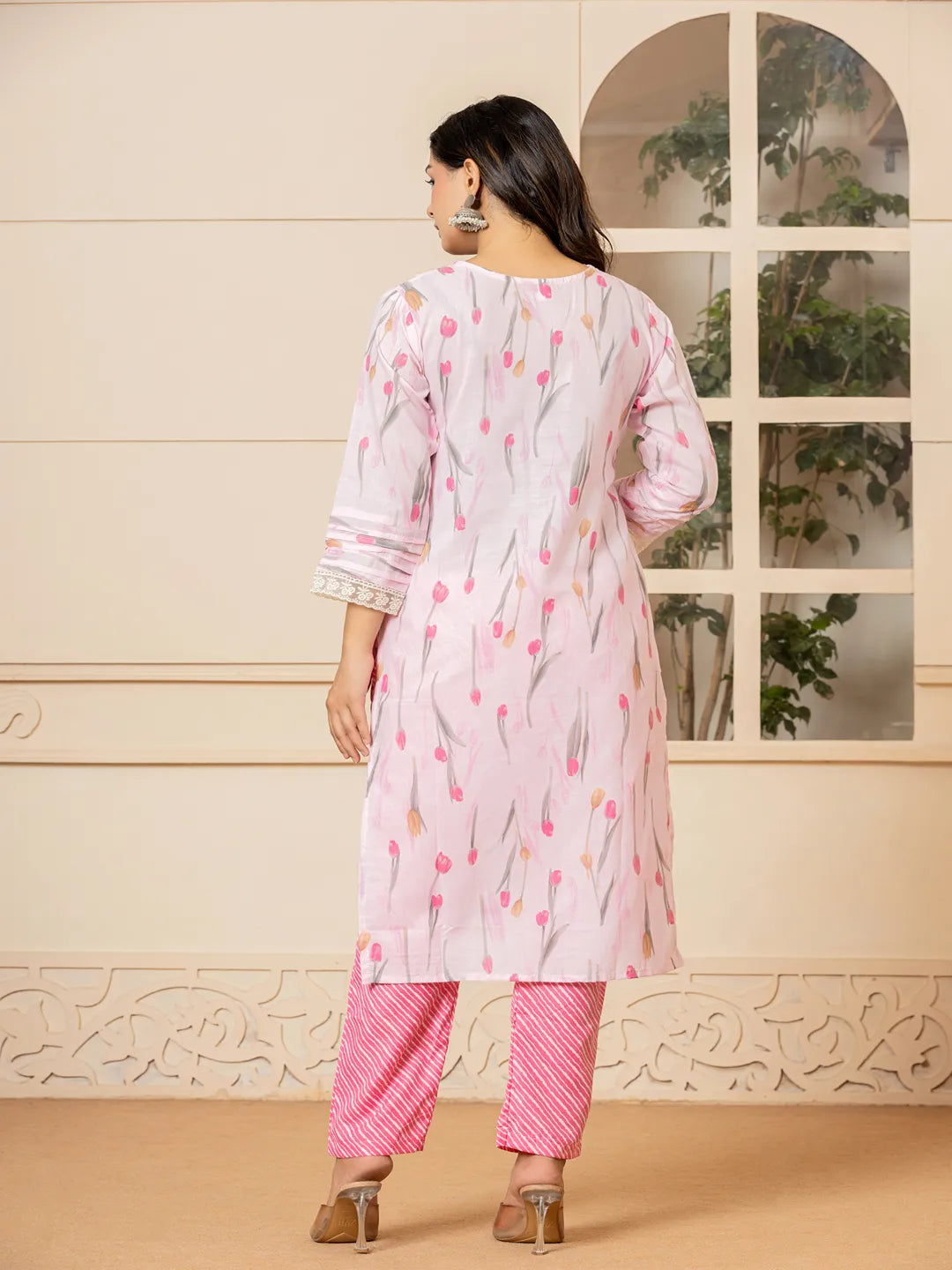 cotton pink kurta dupatta setoffline_sku-12-Yufta Store-7045SKDPKM