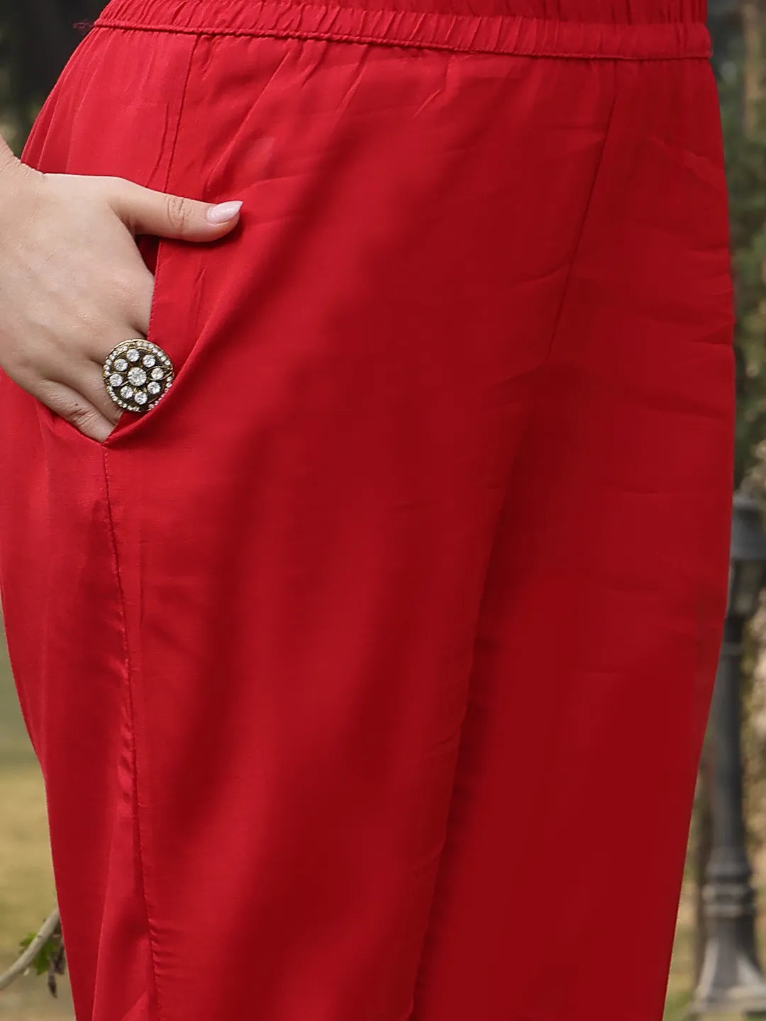 Pure Russian Silk Pink Kurta Dupatta Pant Set