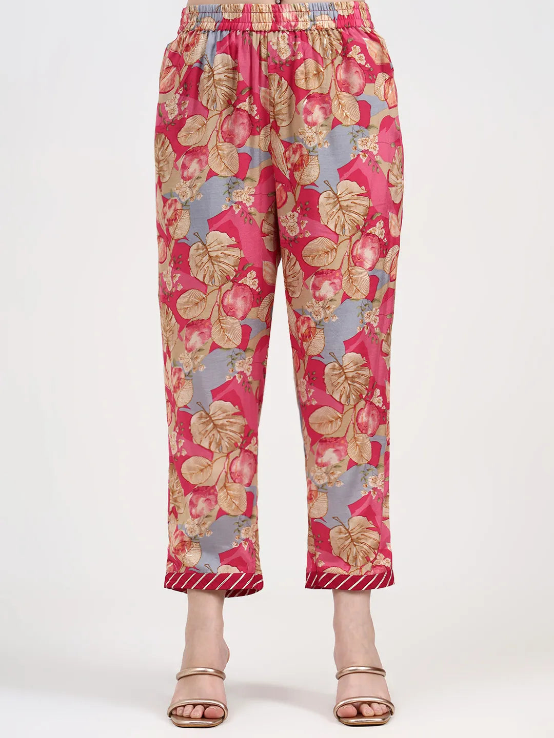 Red Lensing Flare Kurta Dupatta Set