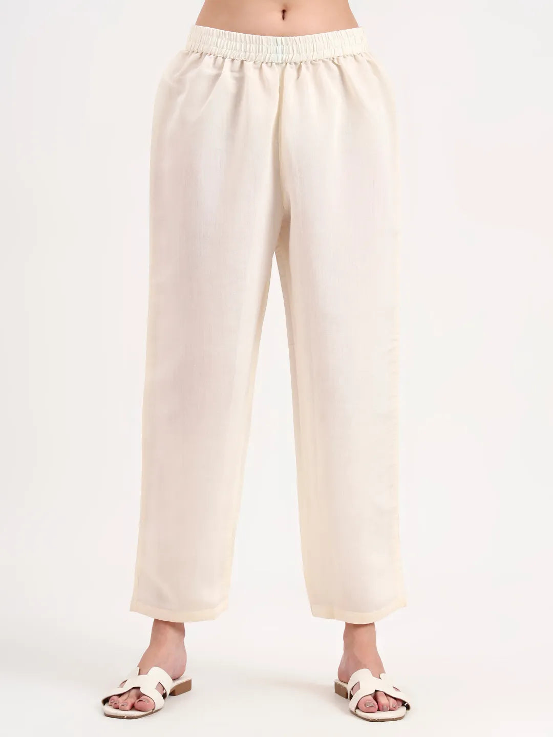 Roman Silk Cream Kurta Dupatta Pant Setset