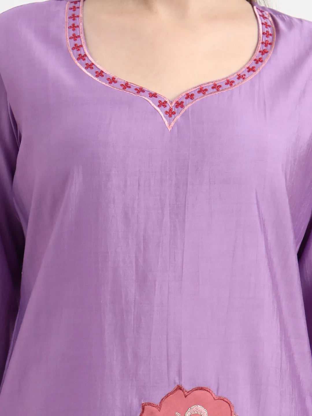 Roman Silk Lavender Kurta Dupatta Pant Set