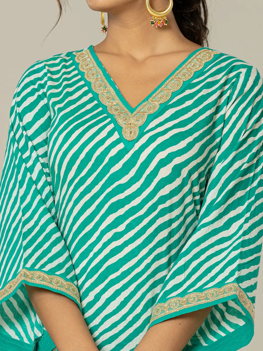 Teal Green Leheriya Print Cotton Straight Suit Set-Yufta Store-6960SKDTGS