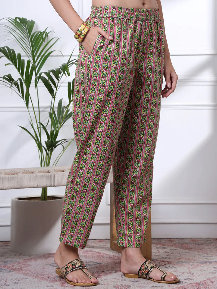 Yellow Cotton Blue Straight Kurta Dupatta Pant Set